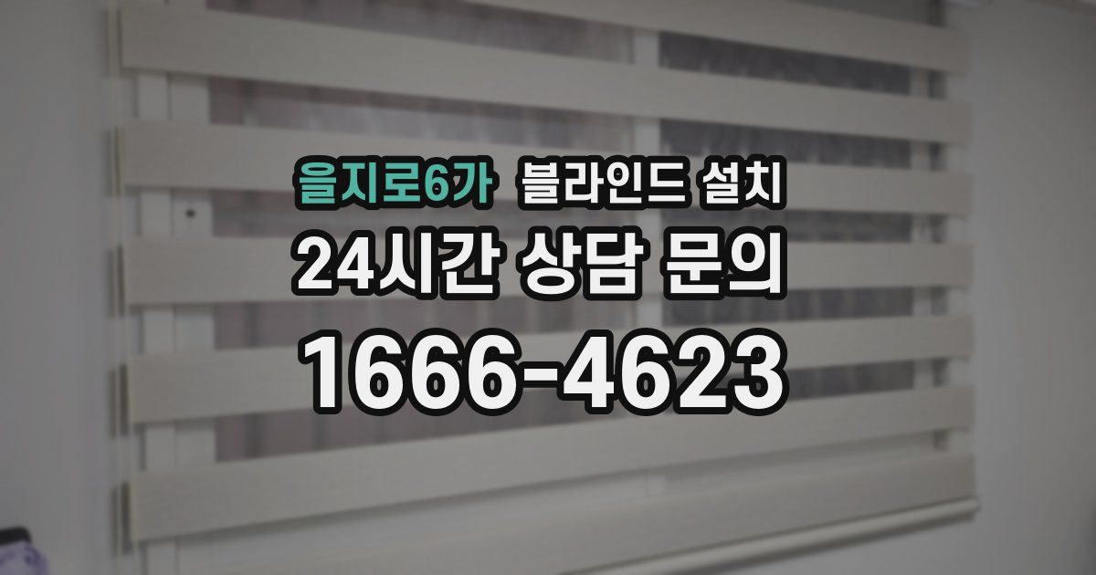 을지로6가 블라인드 설치