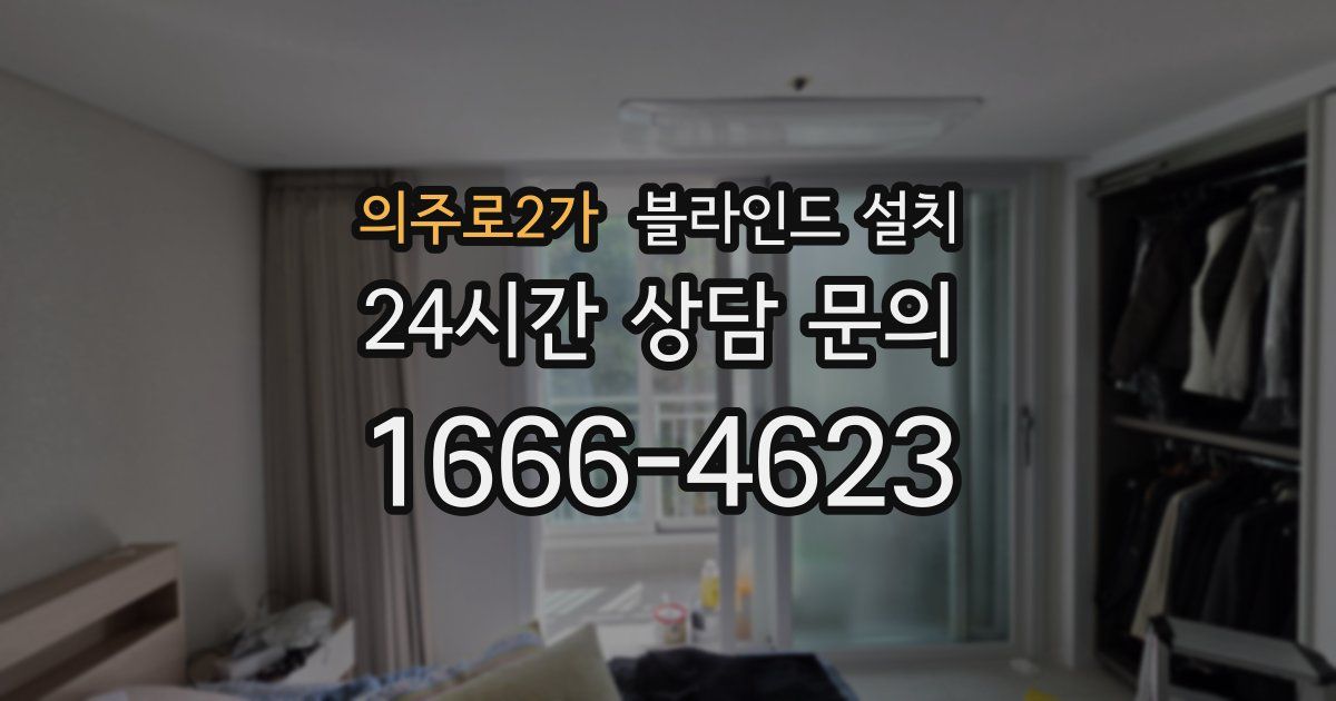 의주로2가 블라인드 설치