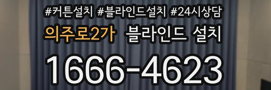 의주로2가 블라인드 설치