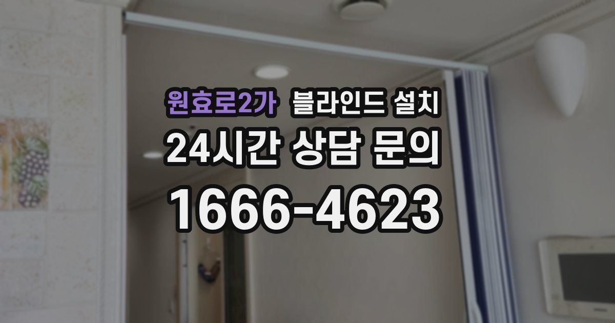 원효로2가 블라인드 설치