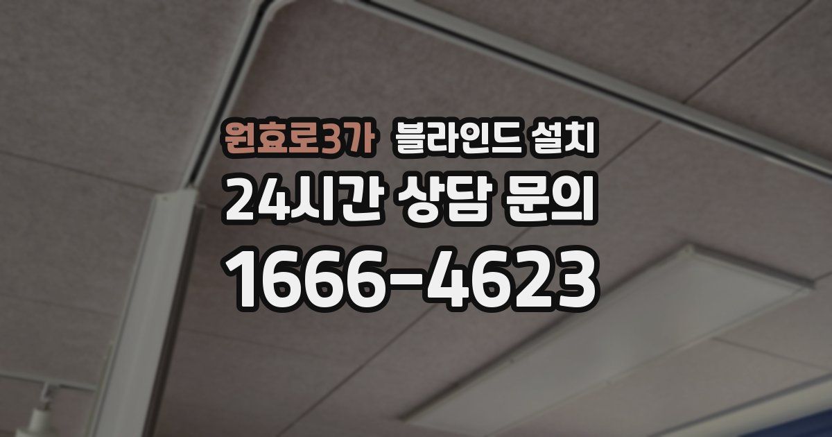 원효로3가 블라인드 설치