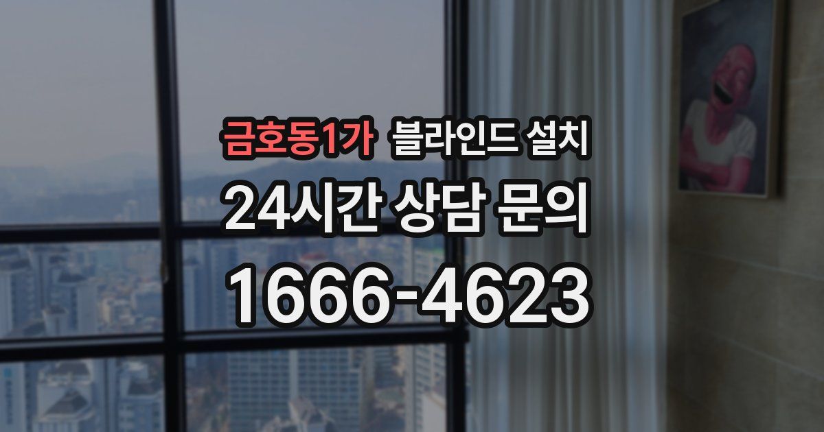 금호동1가 블라인드 설치