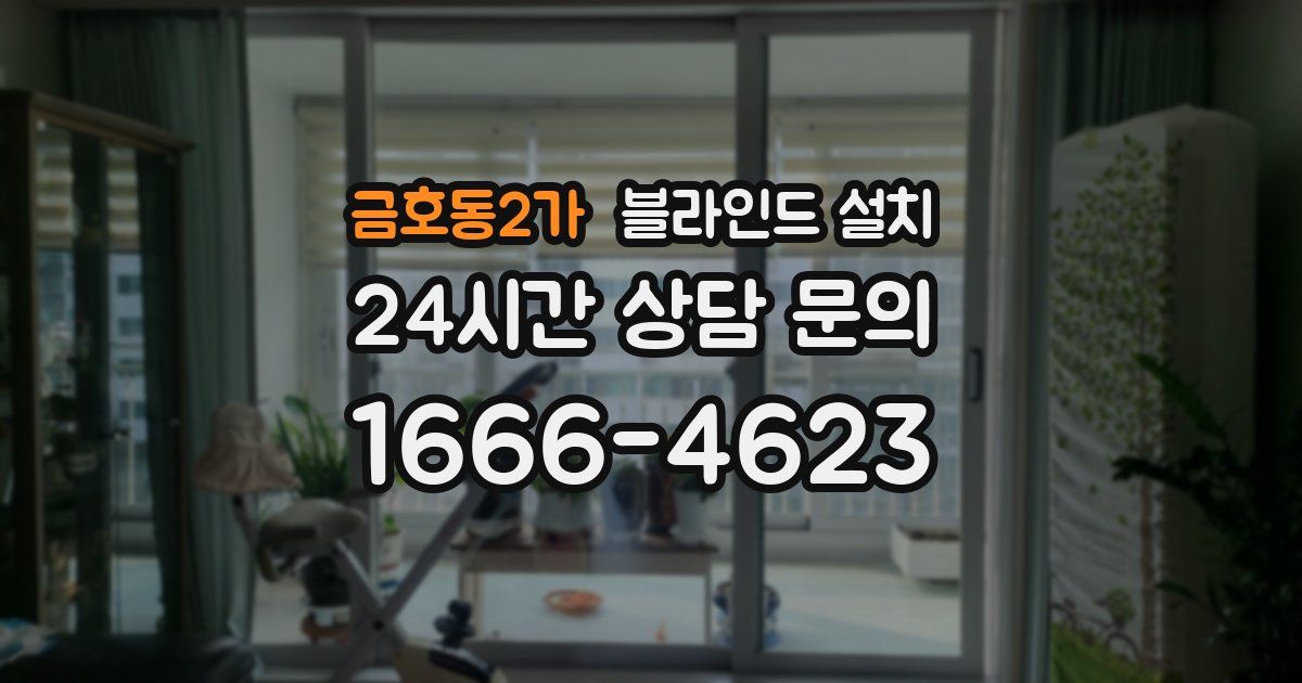 금호동2가 블라인드 설치