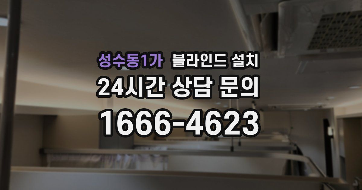 성수동1가 블라인드 설치