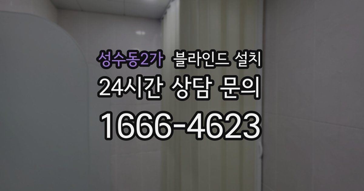 성수동2가 블라인드 설치