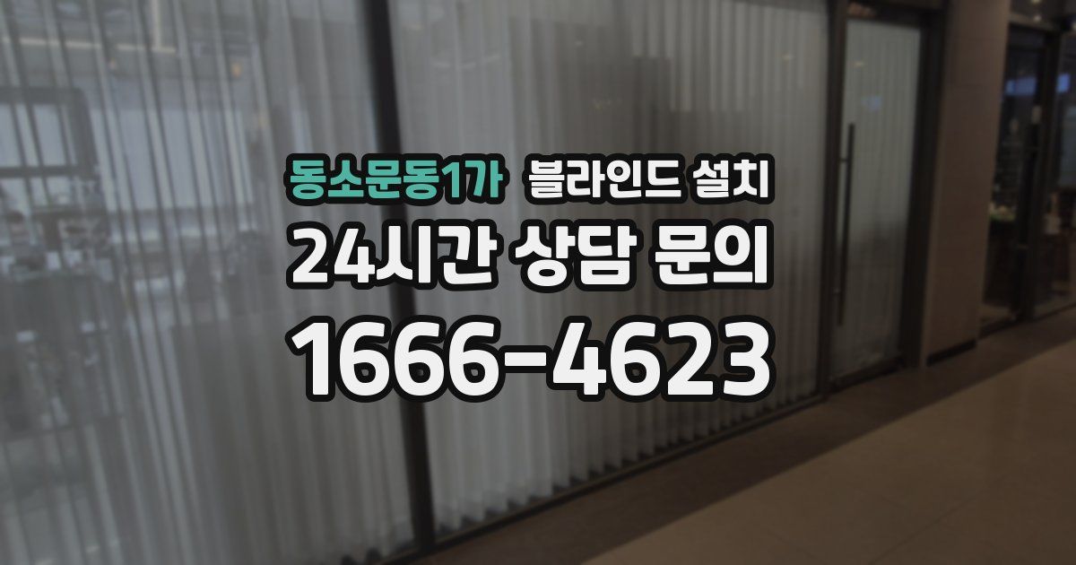동소문동1가 블라인드 설치