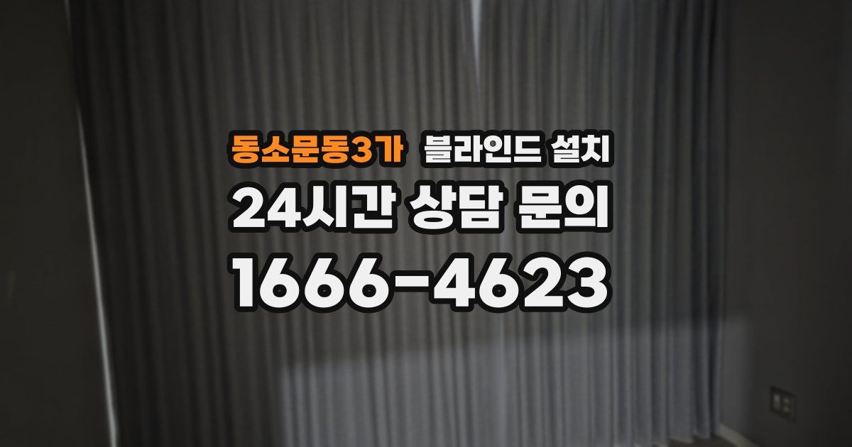 동소문동3가 블라인드 설치