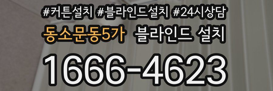동소문동5가 블라인드 설치