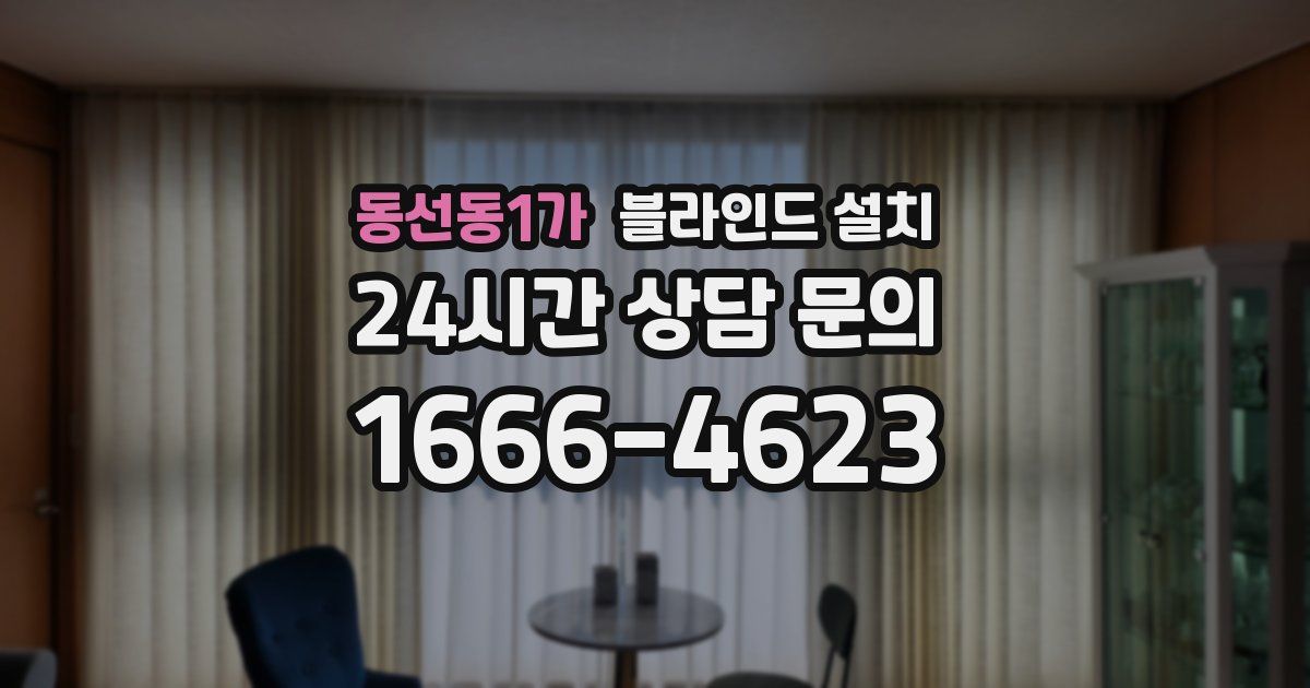 동선동1가 블라인드 설치