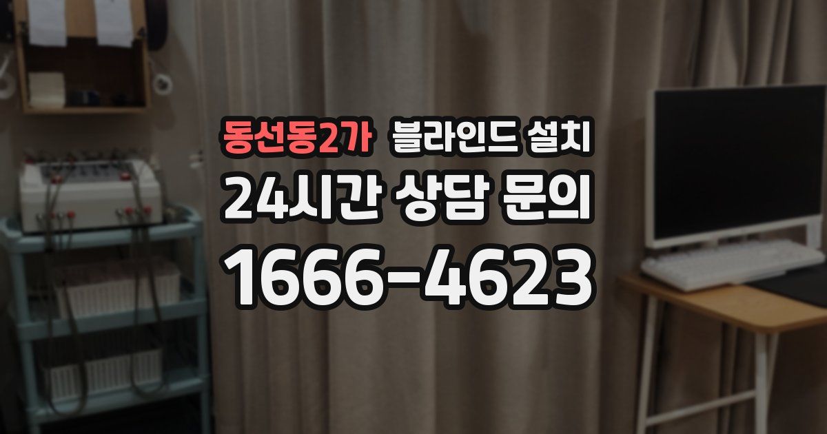 동선동2가 블라인드 설치