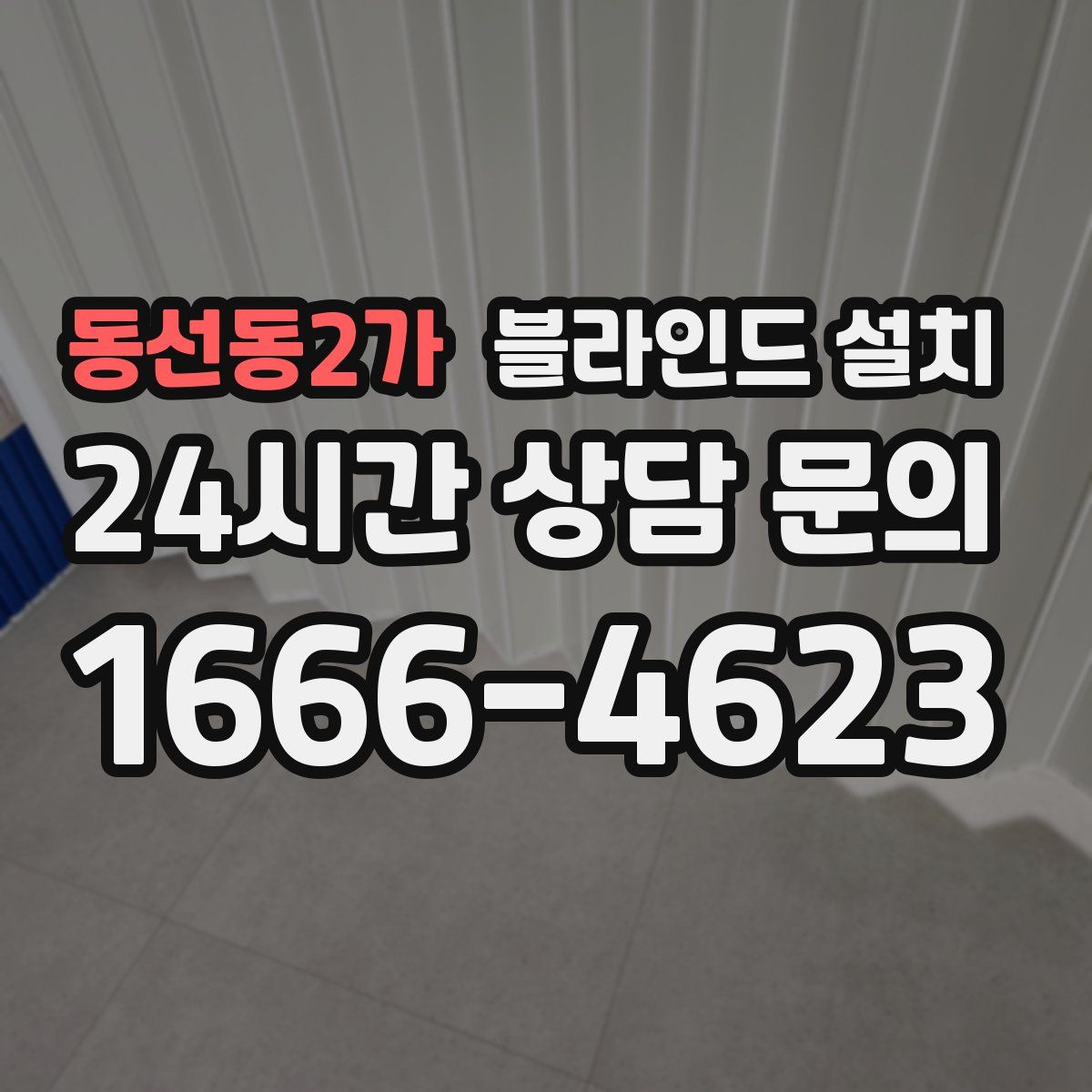 동선동2가 블라인드 설치
