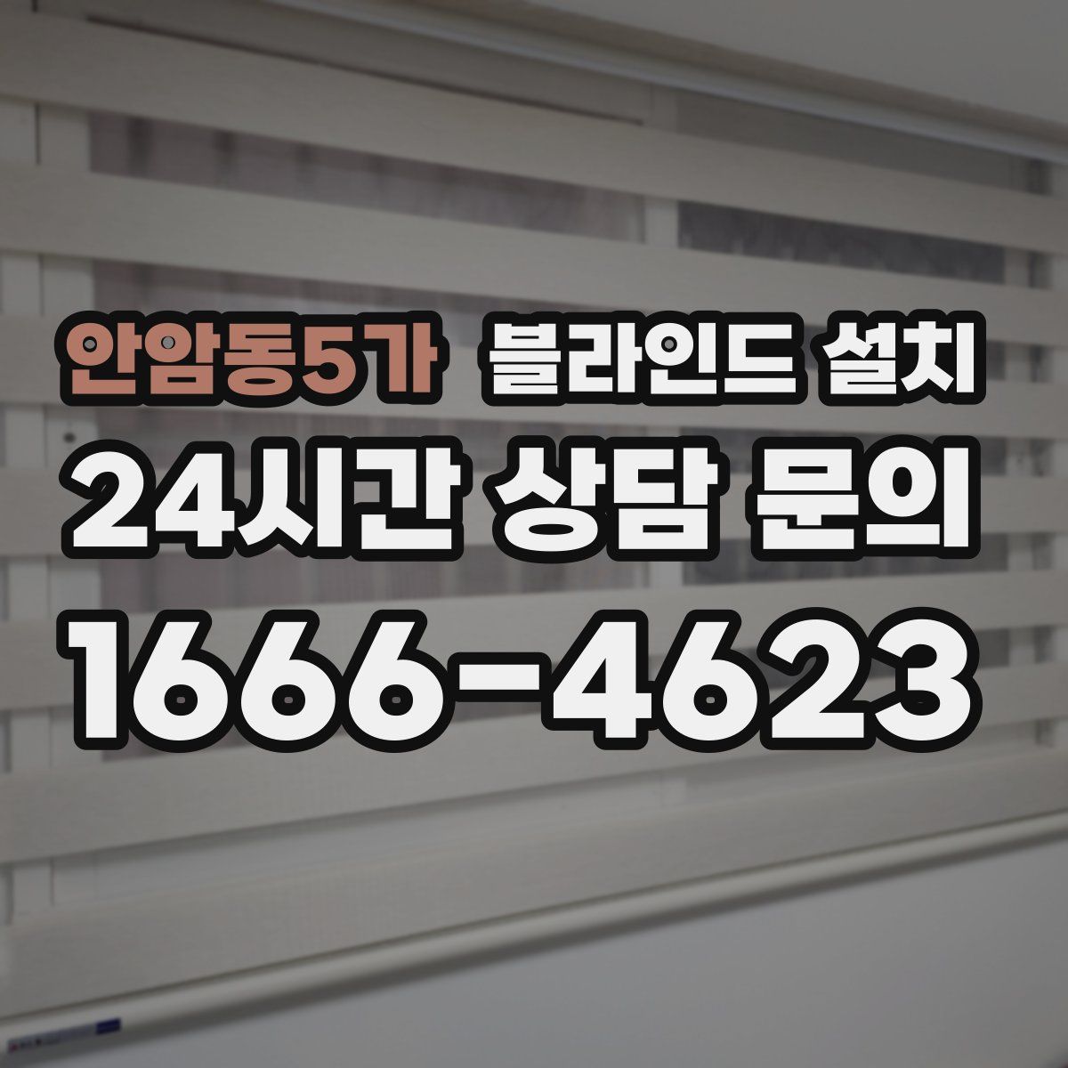 안암동5가 블라인드 설치