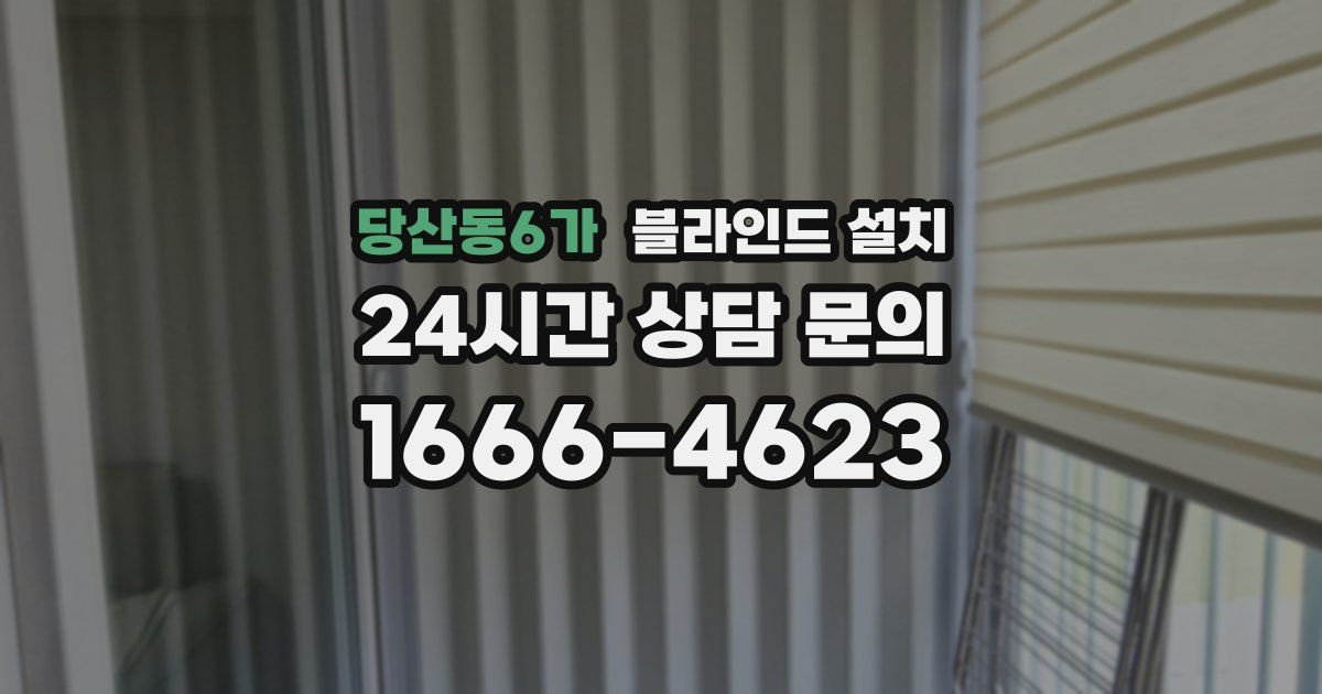 당산동6가 블라인드 설치