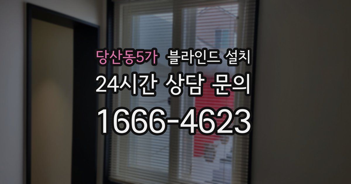 당산동5가 블라인드 설치