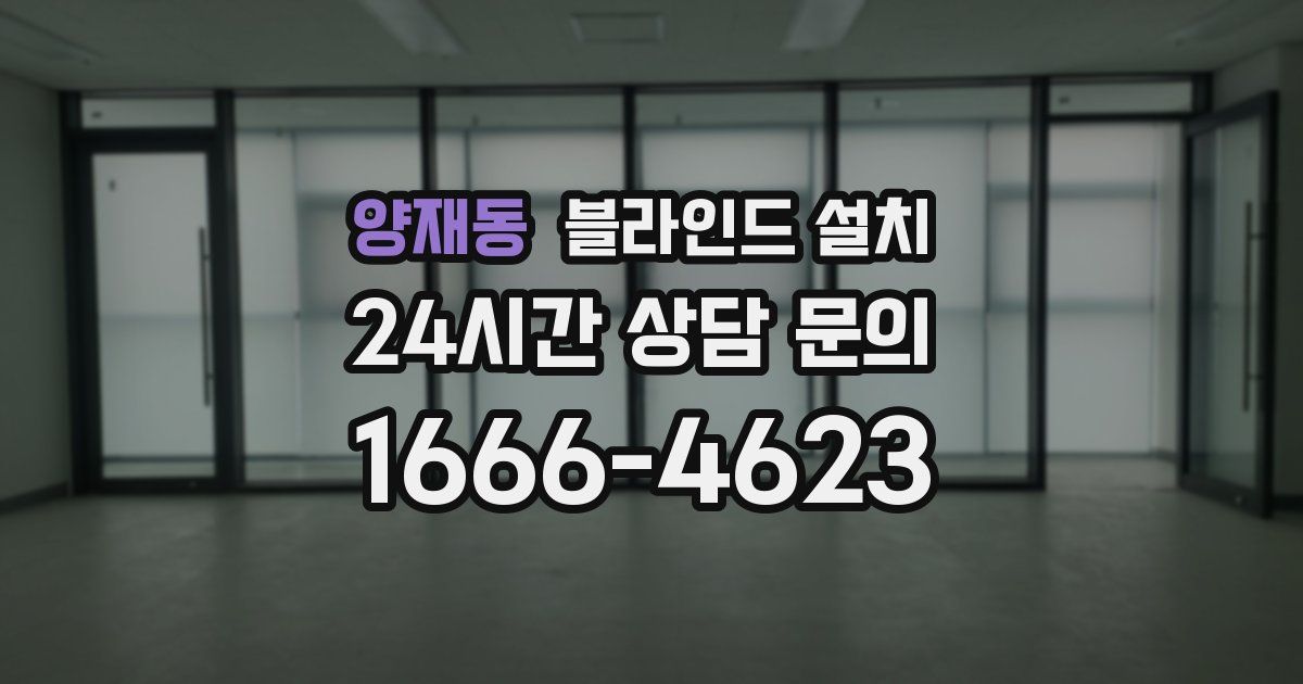 양재동 블라인드 설치