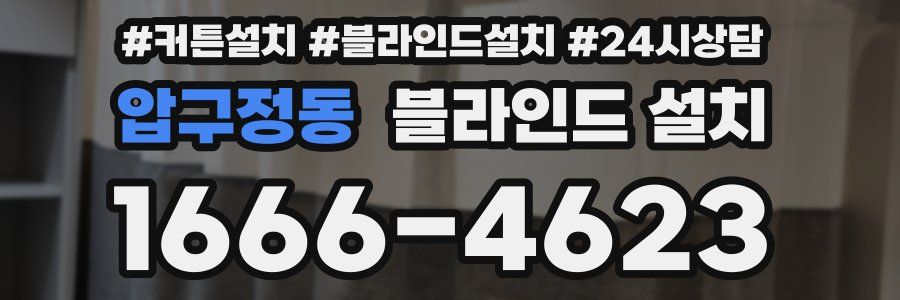 압구정동 블라인드 설치