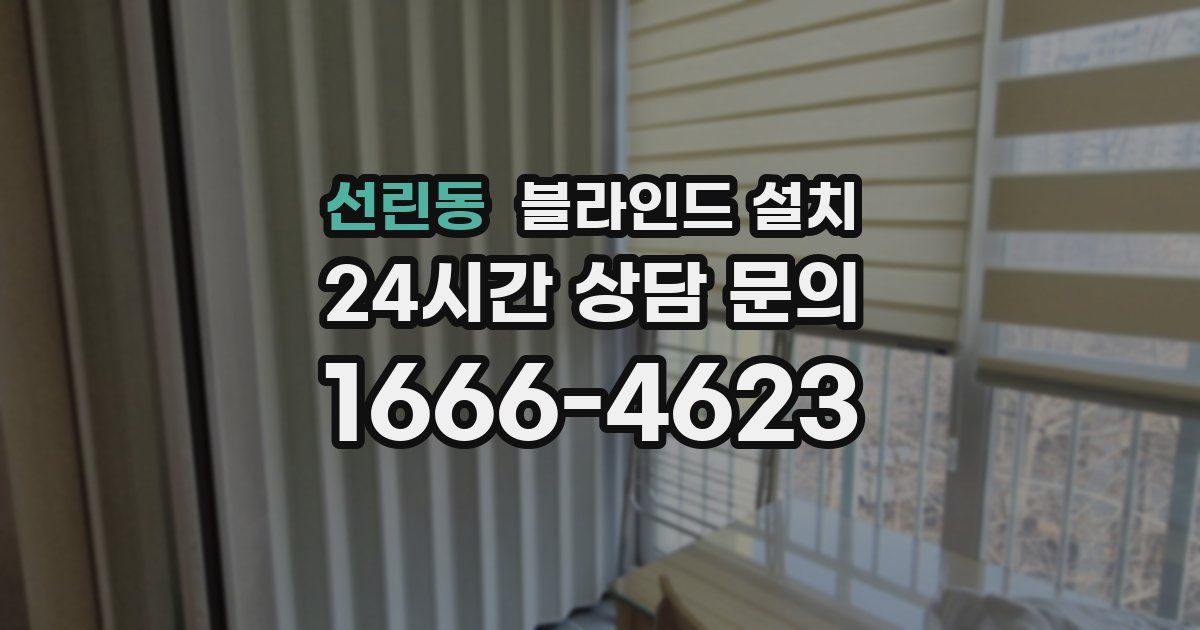 선린동 블라인드 설치