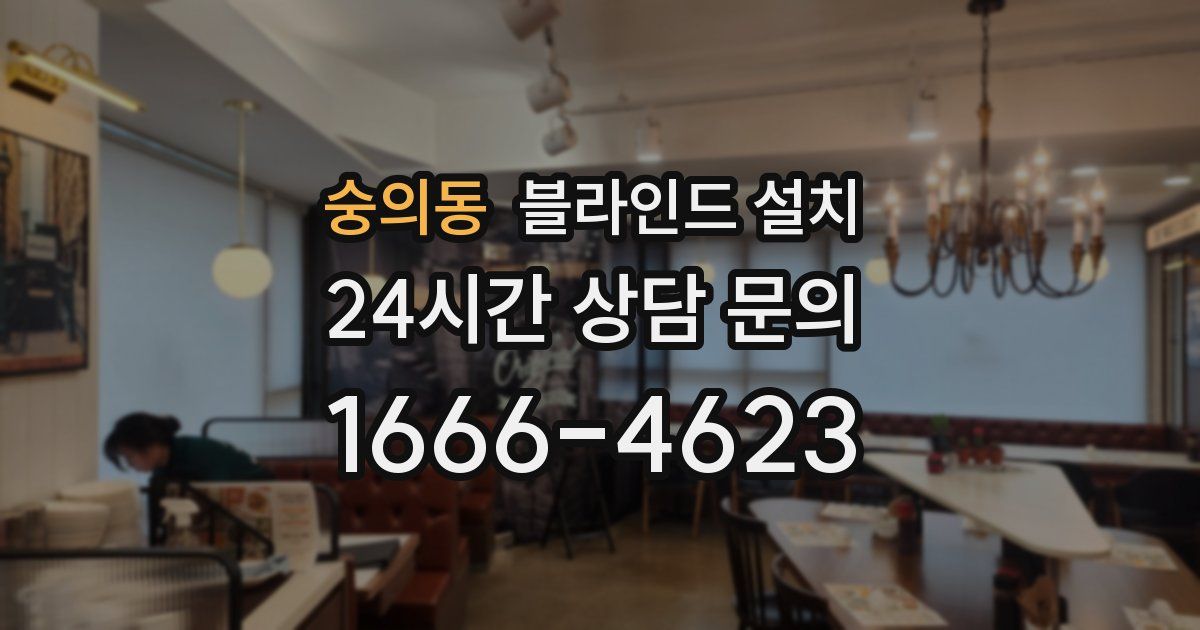 숭의동 블라인드 설치