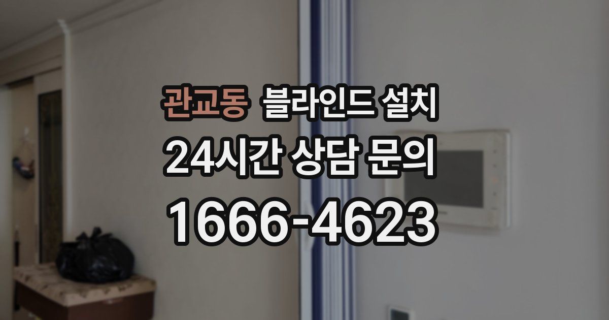 관교동 블라인드 설치