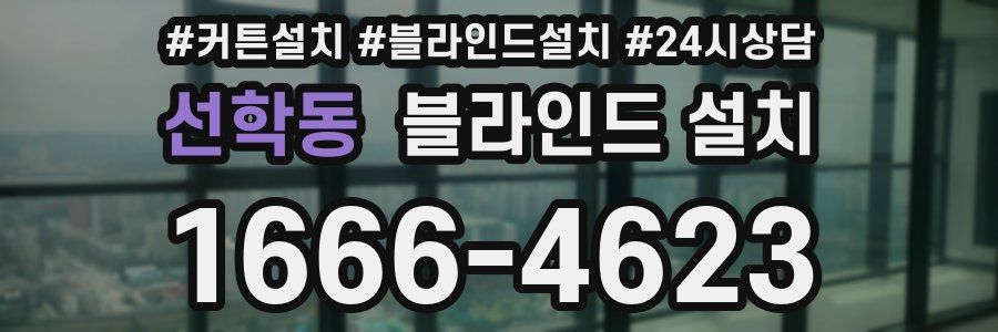 선학동 블라인드 설치