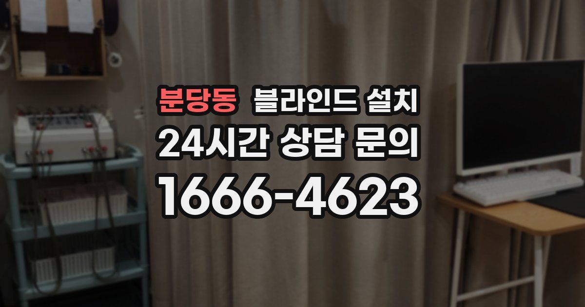 분당동 블라인드 설치