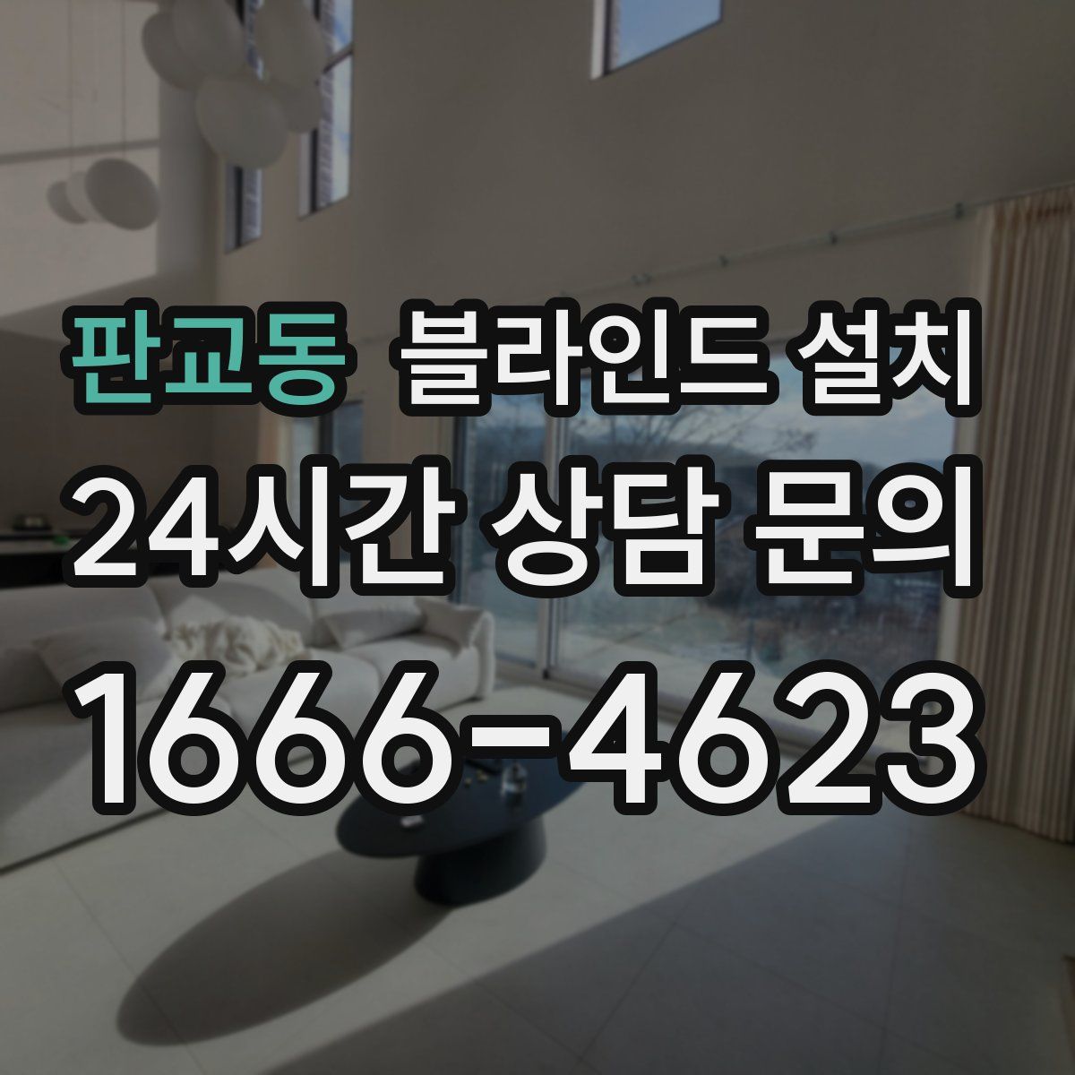 판교동 블라인드 설치