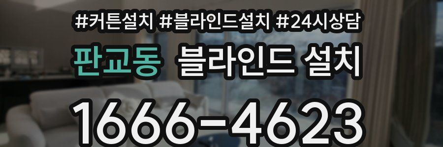 판교동 블라인드 설치