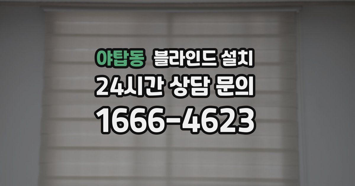 야탑동 블라인드 설치