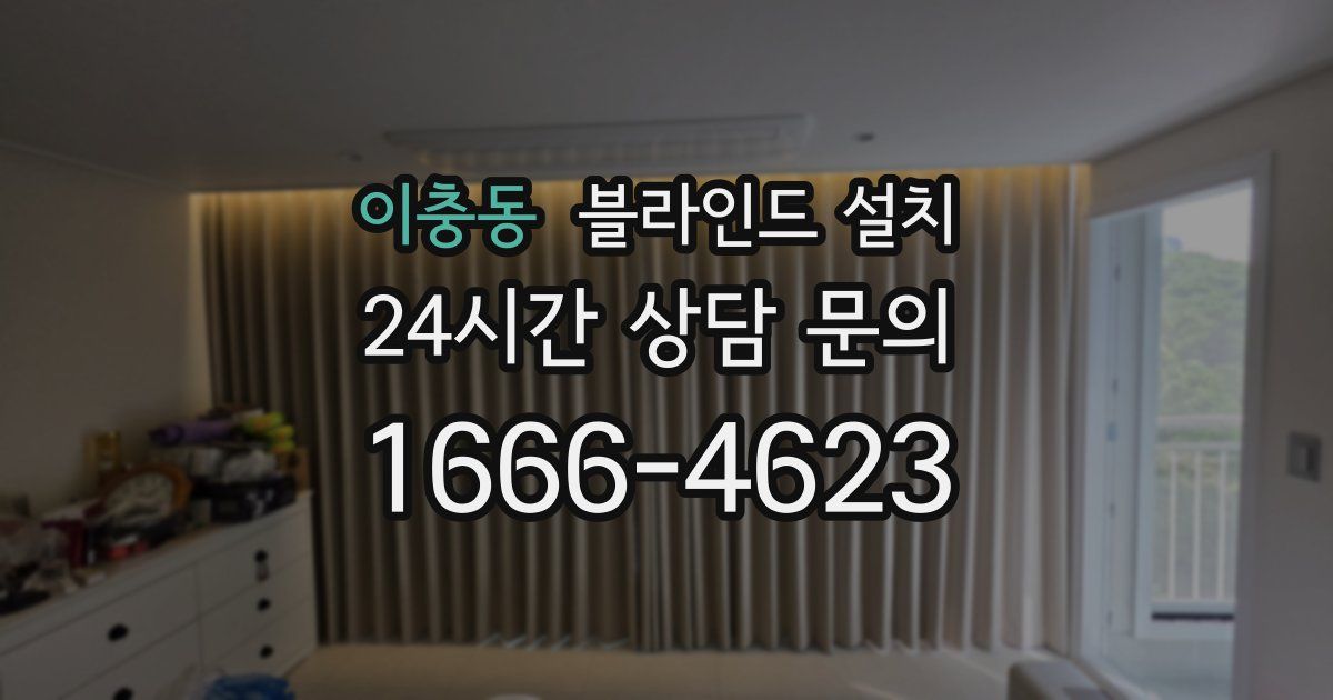 이충동 블라인드 설치