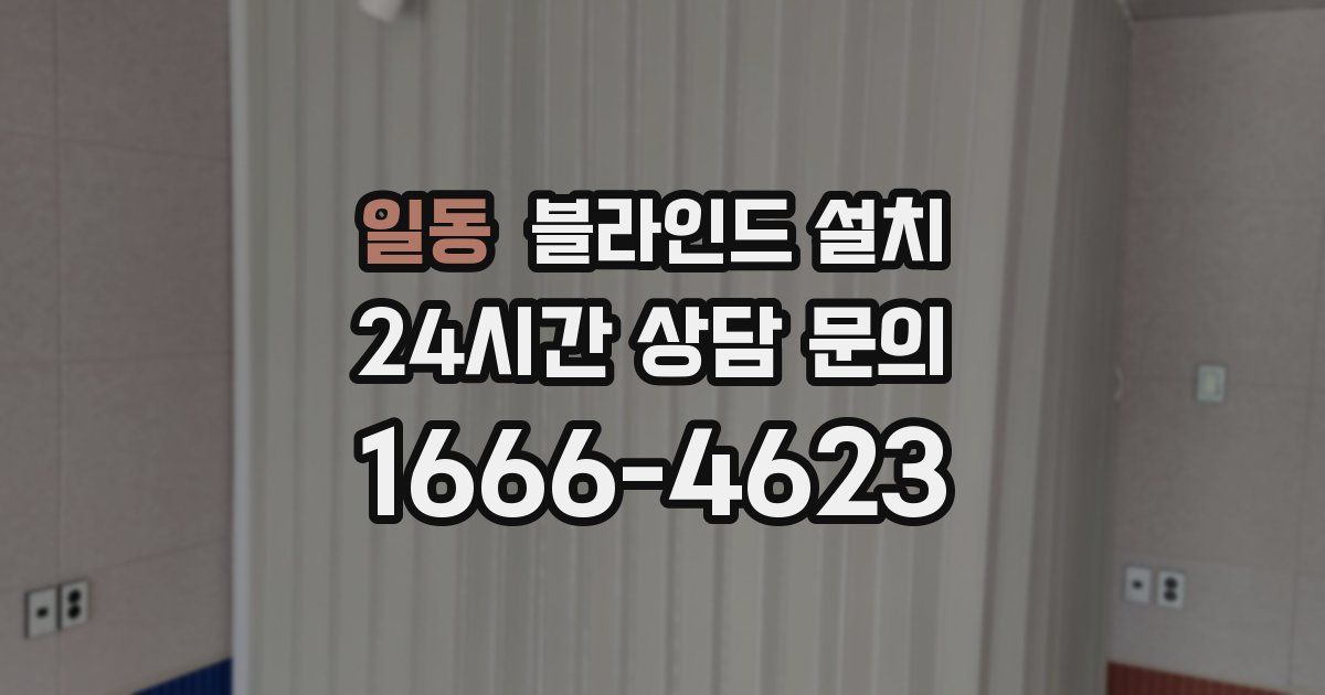 일동 블라인드 설치