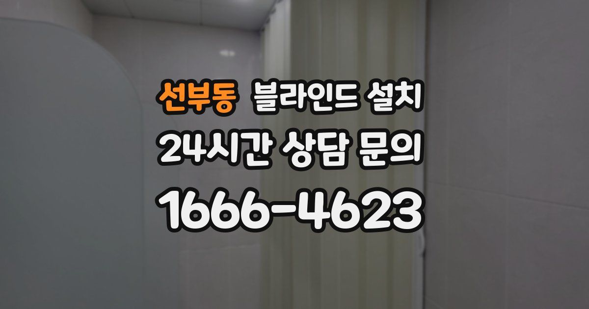 선부동 블라인드 설치