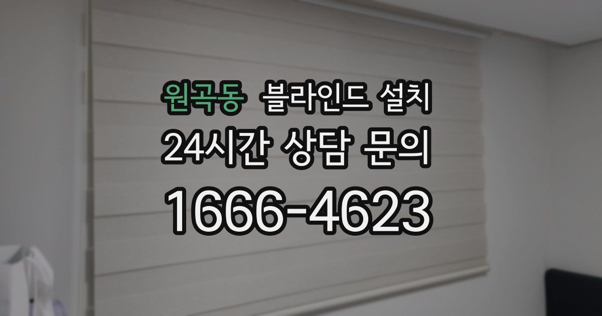 원곡동 블라인드 설치
