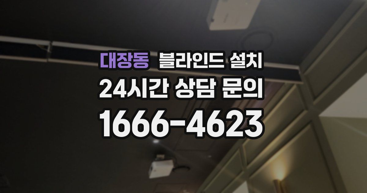 대장동 블라인드 설치