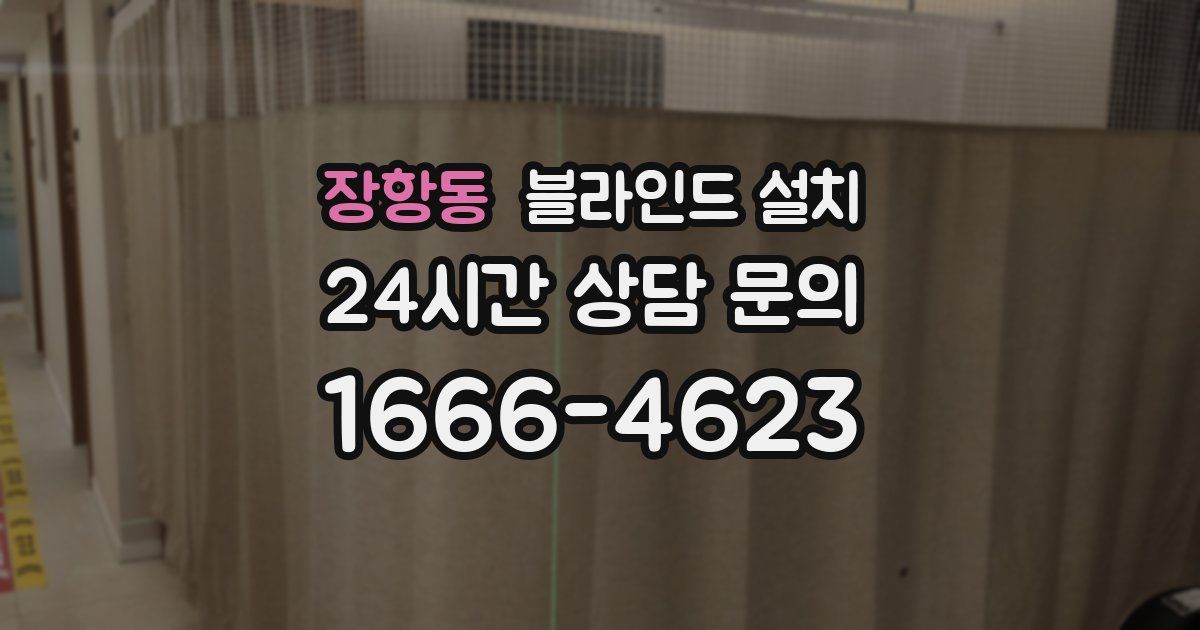 장항동 블라인드 설치