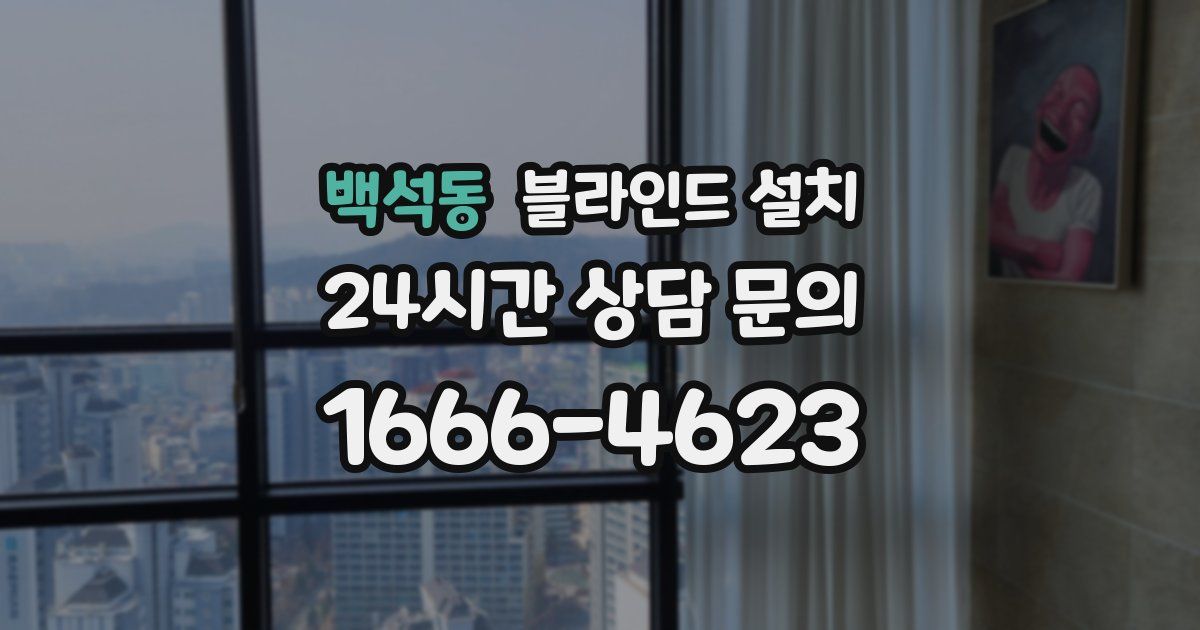 백석동 블라인드 설치