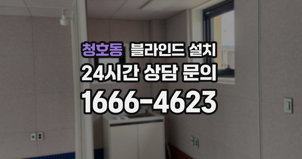 청호동 블라인드 설치