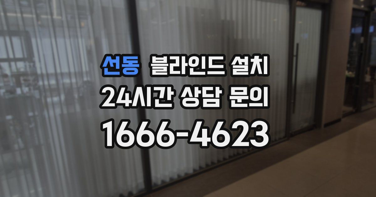 선동 블라인드 설치