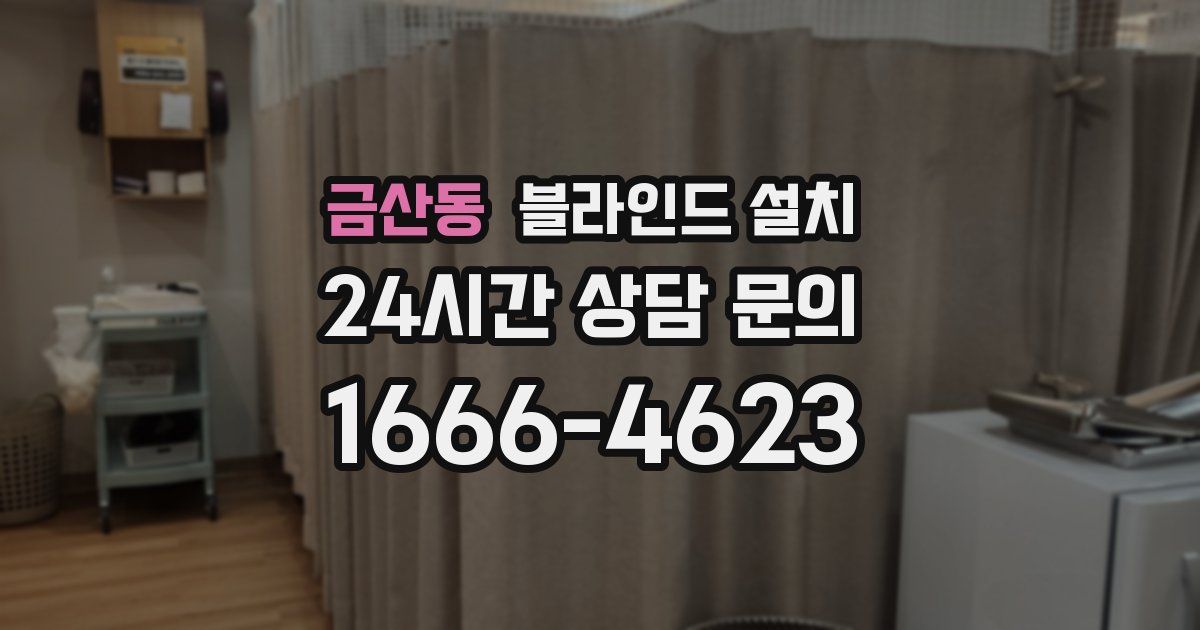 금산동 블라인드 설치