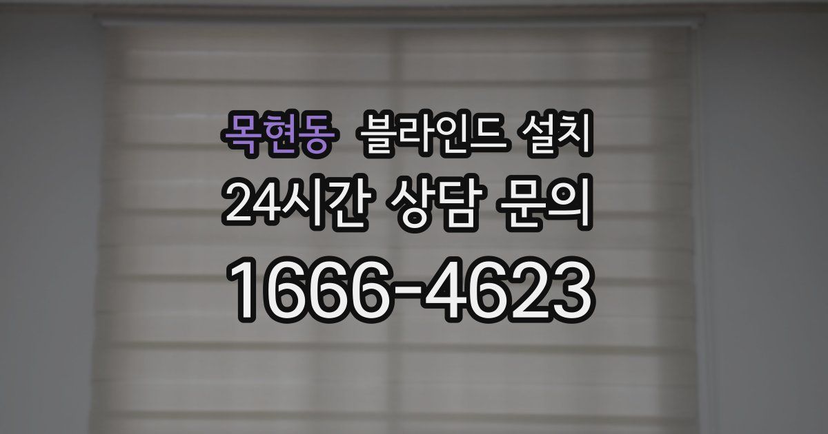 목현동 블라인드 설치