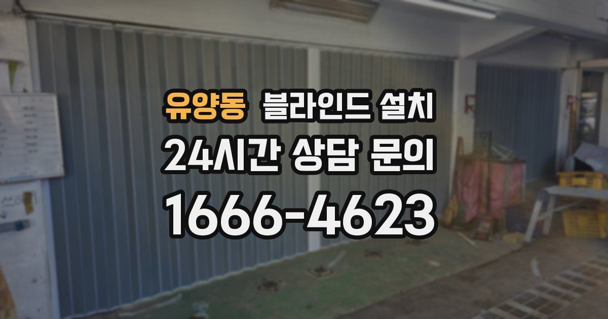 유양동 블라인드 설치