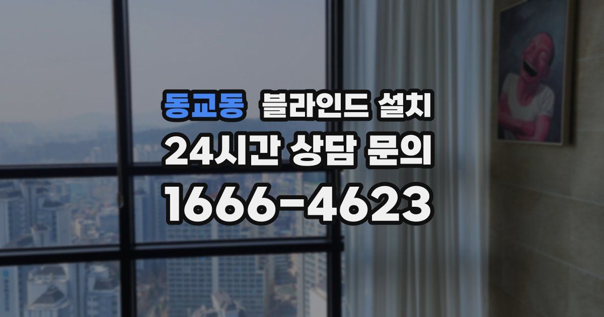 동교동 블라인드 설치