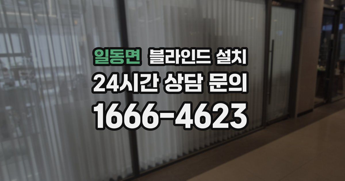 일동면 블라인드 설치