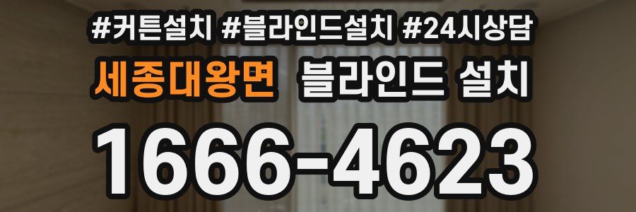 세종대왕면 블라인드 설치