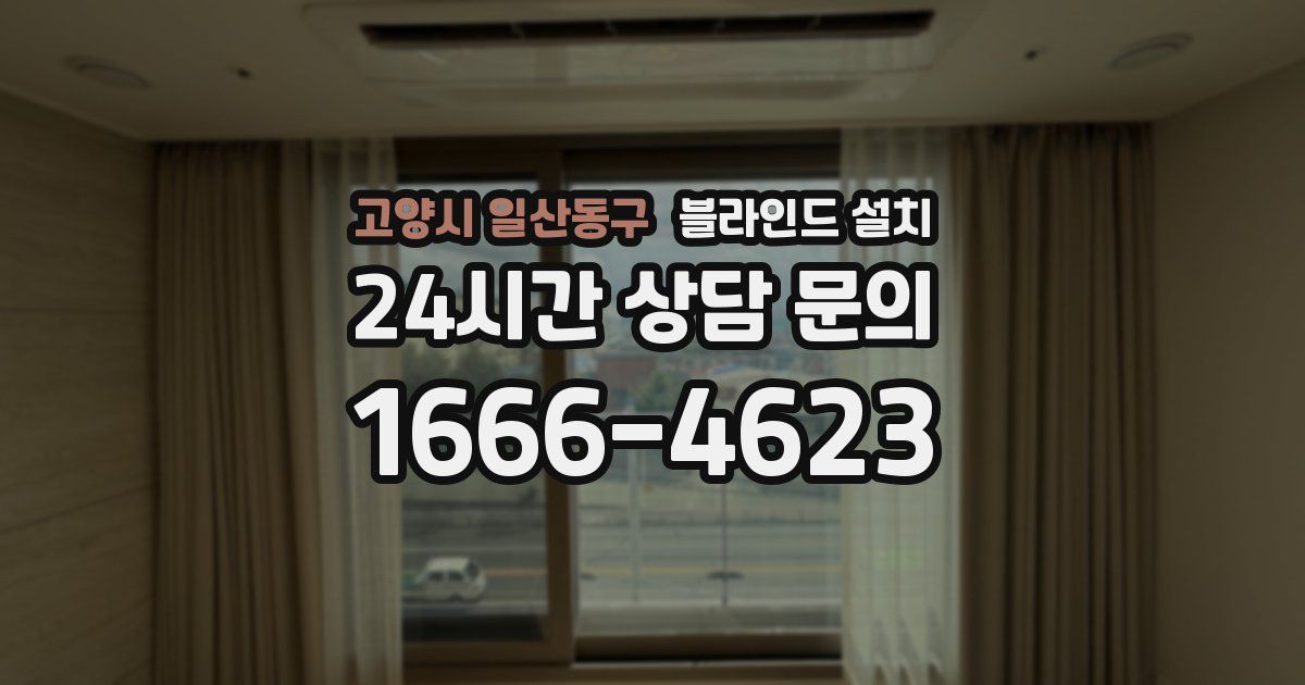 고양시 일산동구 블라인드 설치