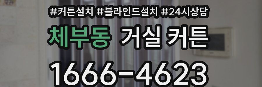 체부동 거실 커튼