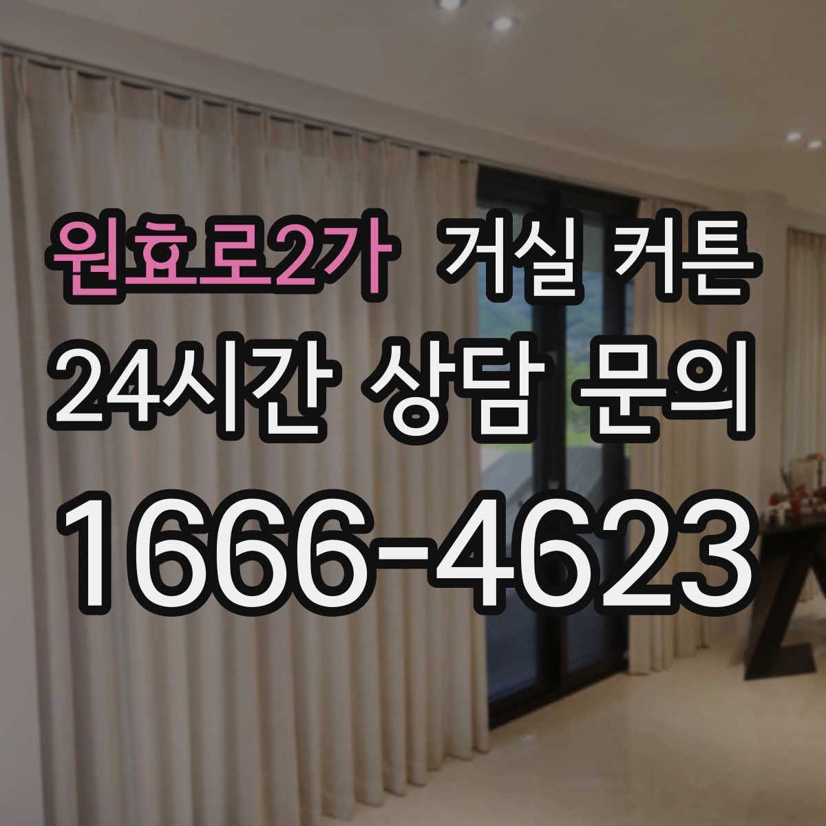 원효로2가 거실 커튼