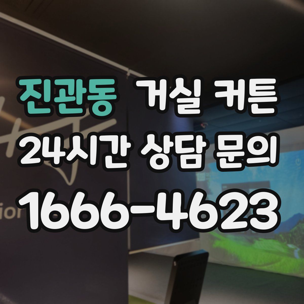진관동 거실 커튼