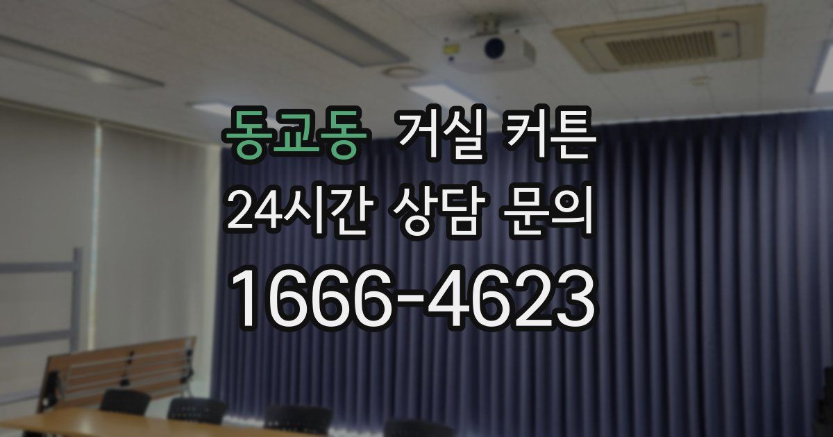 동교동 거실 커튼