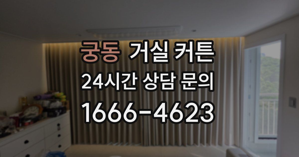 궁동 거실 커튼
