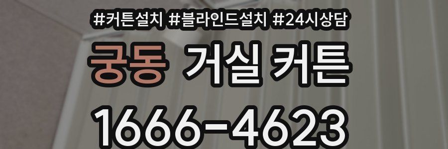 궁동 거실 커튼